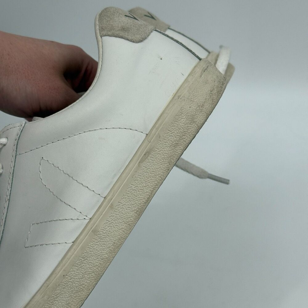 Veja Esplar Leather Suede White Sneakers Casual Preppy Athleisure Women Size 8 - Picture 12 of 12